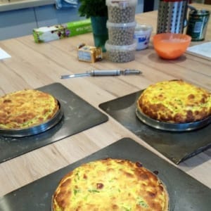 Three leek Souffle Tarts just out of the oven