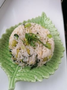 An image of edamame rice