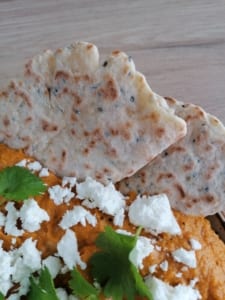 an image of seeded flat bread