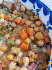 An image of chick pea & chorizo stew