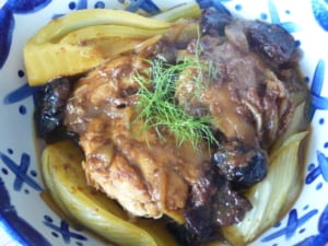 An image of chicken tagine with fennel & prunes