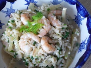 an image of fennel & prawn risotto