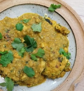 A dish of Bengali Fishcake curry