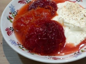 an image of roast spiced plums served with yogurt